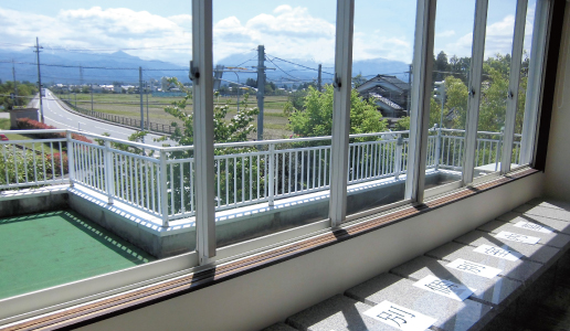 特別個別室内墓からの景色